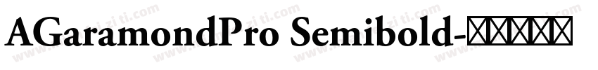 AGaramondPro Semibold字体转换